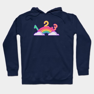 Rainbow brite with number gift for kids Hoodie